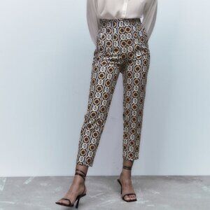 ⚡︎Zara High Waist Geometric Patterned Pants ⚡︎